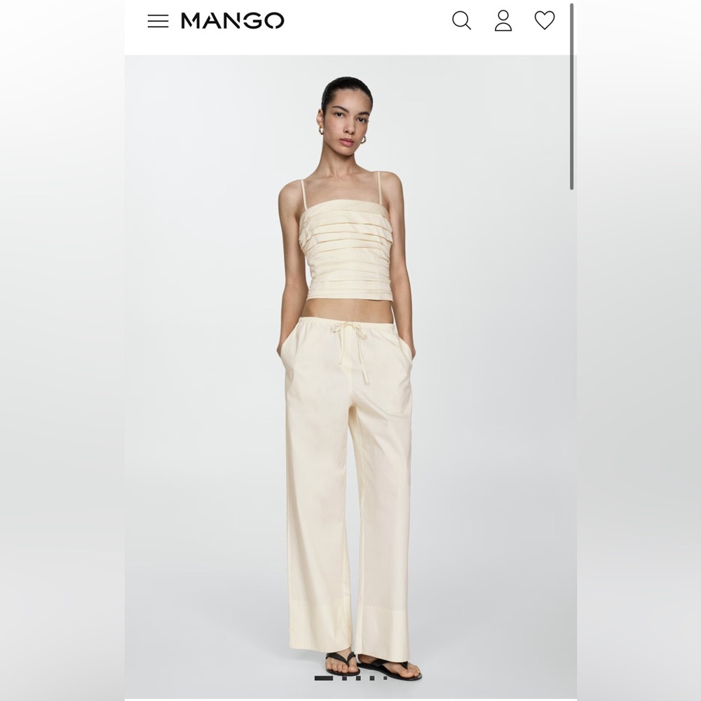 Mango Ruched Camisole Top (with strapless option)